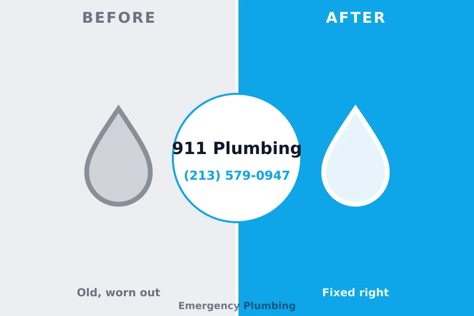 Before and after: plumbing repair Gordonsville, VA